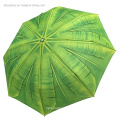 Banana Trees Plant Pattern Three Section Windproof Foldable Compact Auto Open Close Funny Travel Personalized Umbrella